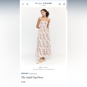 HILL HOUSE Anjuli dress L in Pink Bluebonnet